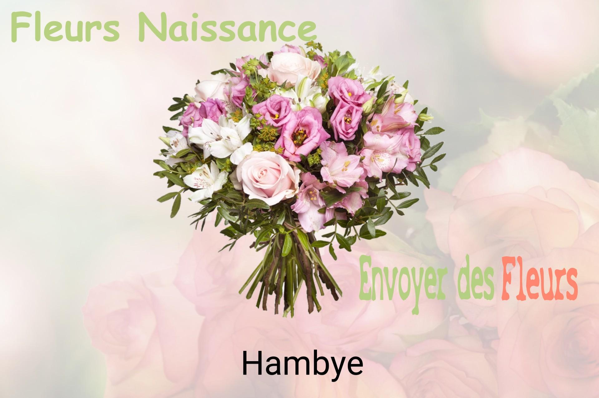 Bouquet de fleurs de naissance livré à Hambye